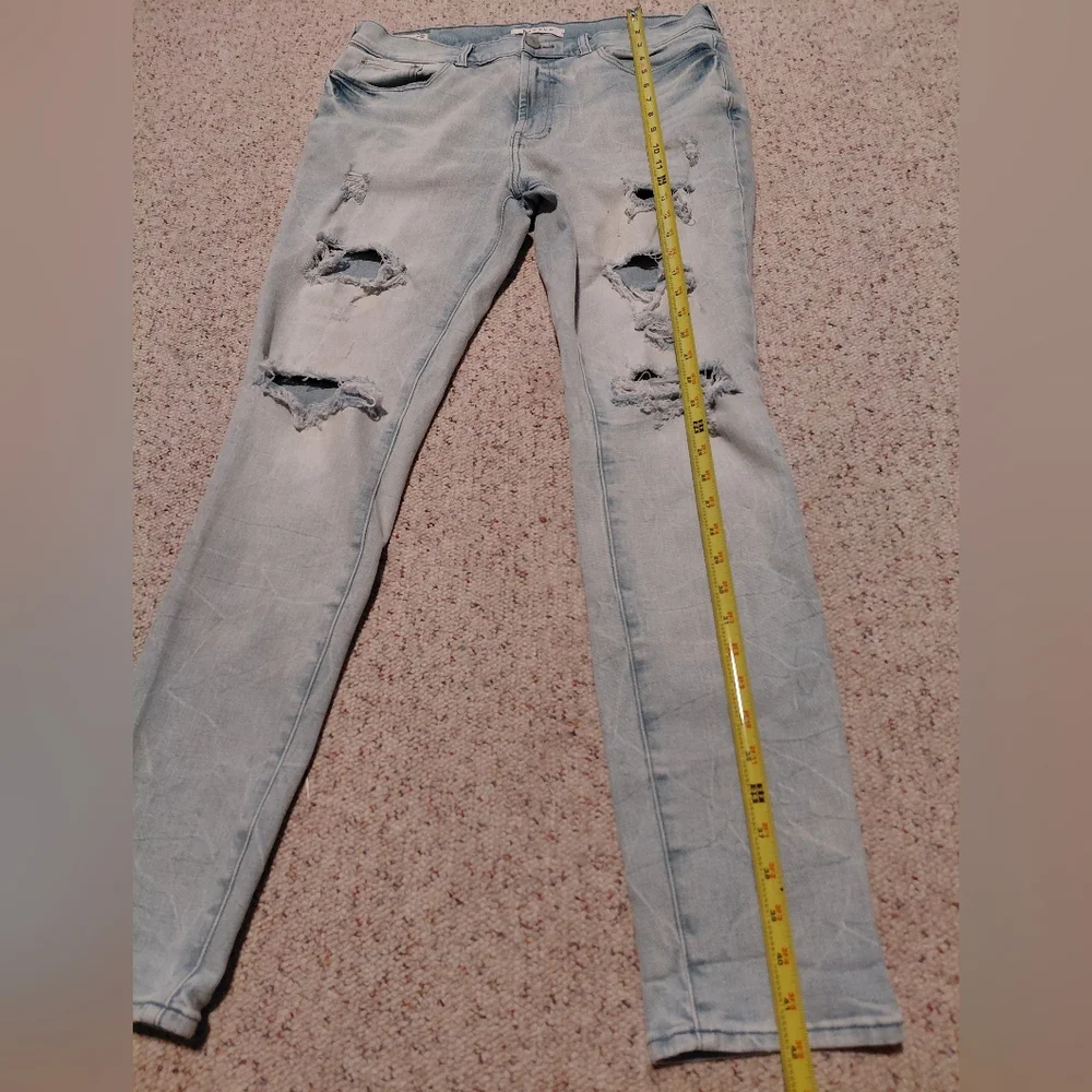 PacSun Light Blue Distressed Skinny Jeans - Picture 9 of 14